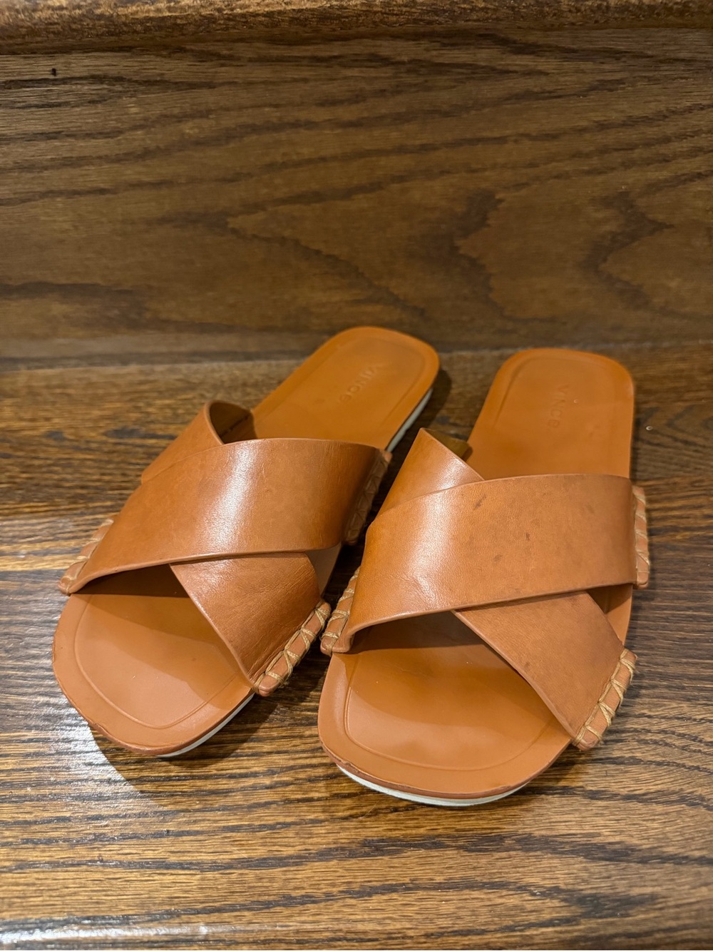 Vince Leather Slides